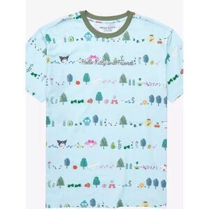 Box Lunch X Sanrio Size Medium Fruits Hello Kitty & Friends Linear T-Shirt